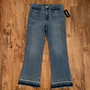 NWT Karl Lagerfeld Patch Pocket Flare Jeans